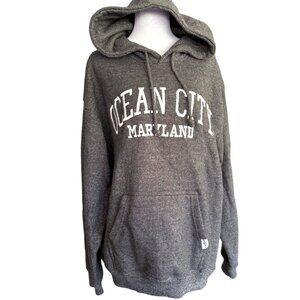Surf Gear Ocean City Maryland fluffy Nantucket hoodie Gray Unisex sz L‎ NWT